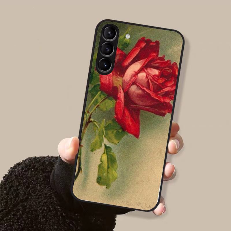 Rose Blume Telefon Fall Für Samsung Galaxy S7 Rand Plus S9 S20Plus S20ULTRA S10lite S225G S10 Fall