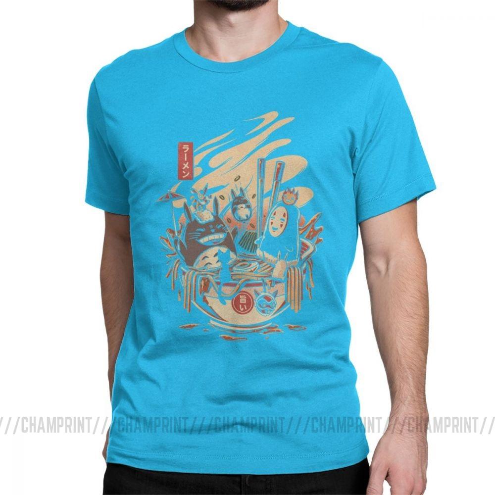 Ramen Pool Party T Shirt For Men Japanese Harajuku Miyazaki Hayao Totoro T Shirts Novelty Pure