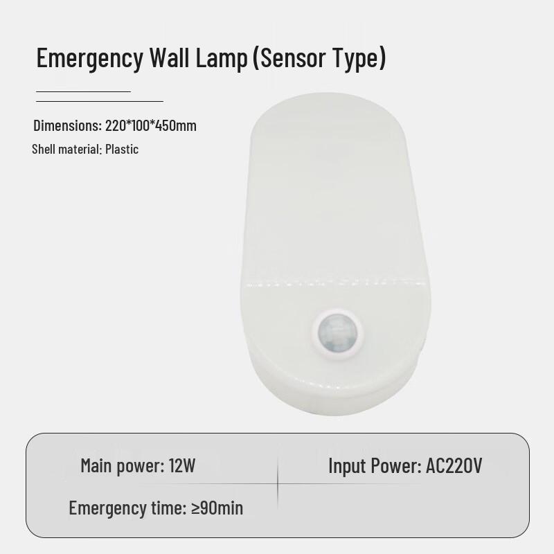 LED Emergency Wall Lamp with Sensor