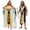 Egyptian Pharaoh Cleopatra Cosplay Costume With Polyester Fabric For Adults