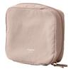 Regalo Makeup Cosmetic Large Capacity with Dividers Powder Pouch, Pouch, (Square L, Pink)