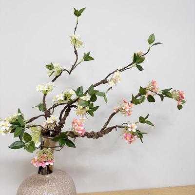 Branche de fleurs artificielles Begonia Zen & Fleur de prunier pour décoration