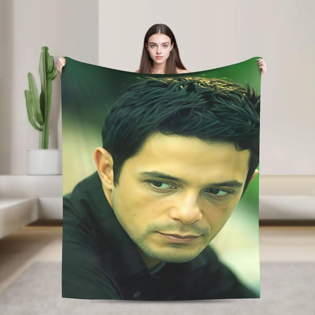 Alejandro Sanz Singer Flannel Blanket Soft Throw Blanket for Outdoor Camping Print Bedspread Sofa Bed Cover