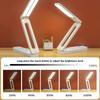 LED Desk Lamp Multifunctional Foldable Reading Book Light 3 Light Colors Rechargeable Portable Lighting for Study or Official