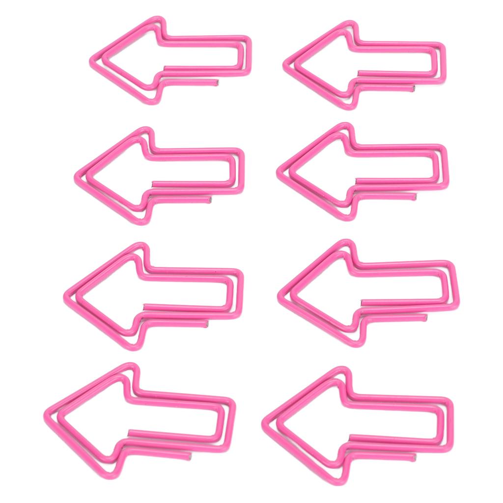 100Pcs Paper Clips Cute Unique Shape Electroplating Process Lightweight Portable Metal Paperclip