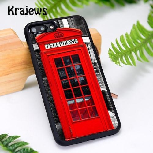 Krajews Telephone Box London Union Jack Phone Cases For iPhone 17 Air 16 15 14 Plus 11 12 13 Pro Max Cover Coque