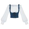 Polyester Velvet Vest With Ears Border Long Sleeve For Halloween Cosplay And Fantasy Role Play