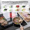 Glass Ceramic Hob, 5 Plates, 8400 W, Hob 90 Cm, with Oval Zone for Roasting Dish and Two Double Ring Zones, Touch Control
