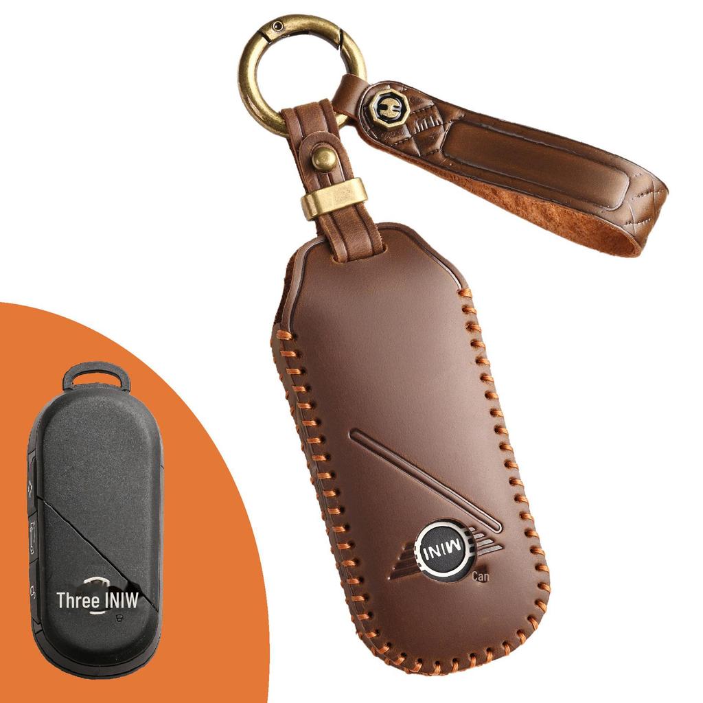 2024 Handmade Genuine Leather Key Cover for BMW MINI - New Models Available