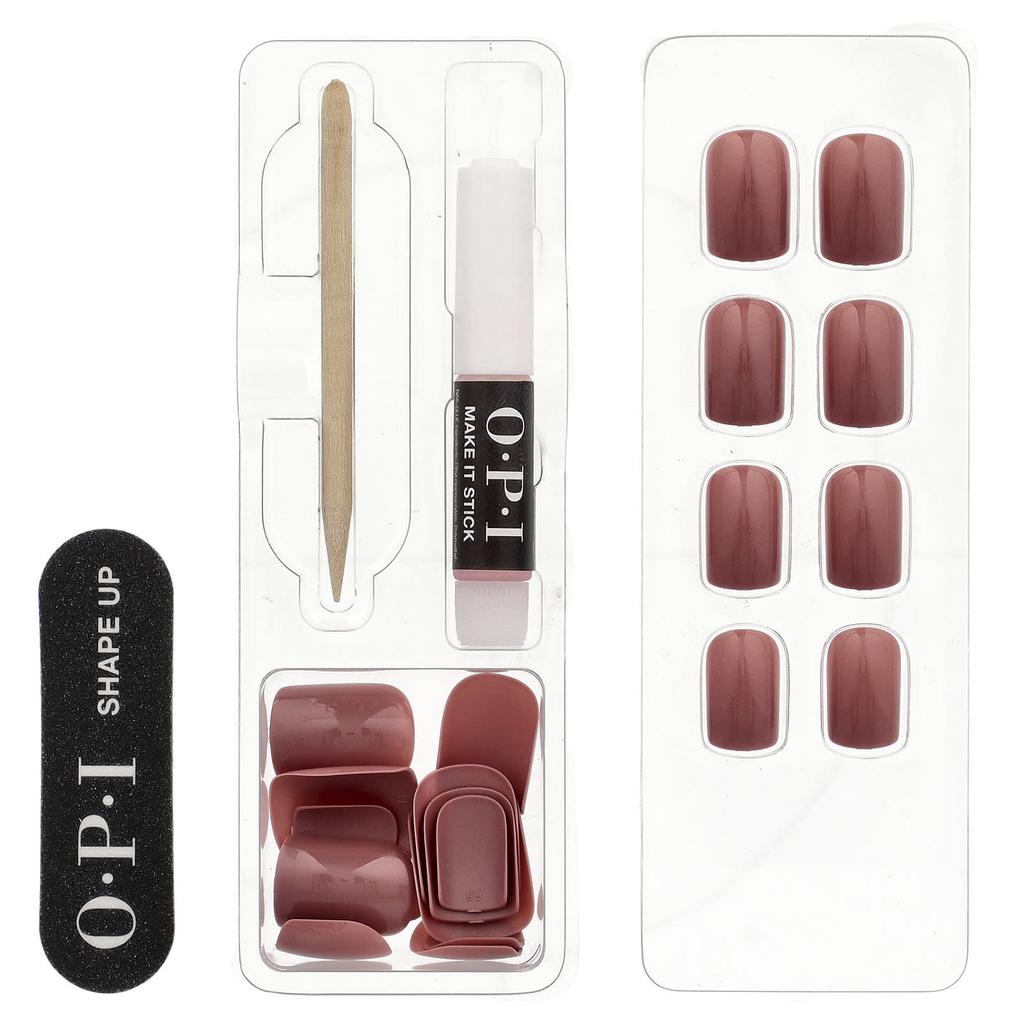 OPI On Point, Instant Press-On Mani, Short Length, Tickle My France-Y, 27-Piece Kit
