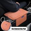 kncr9 Car Armrest Box Pad Leather Auto Armrest Mat For Seat Leon FR Cupra Ibiza Altea Exeo Formula Racing Alhambra Arona Accessories