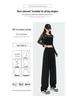 Women's High-Waisted Wide-Leg Black Pants for Spring/Autumn 2025 – Loose, Straight, Casual Suit Pants