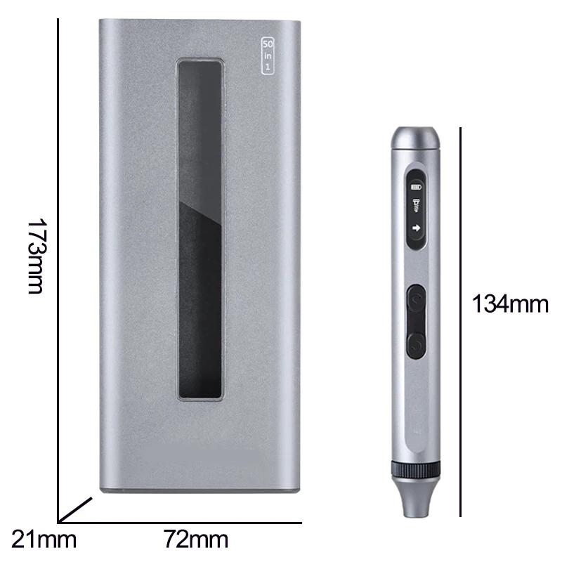 Multifunctional Electric Precision Screwdriver Set Type-C Rechargeable S2 Steel Precision Bit 17/50 in 1 Power Tool Set