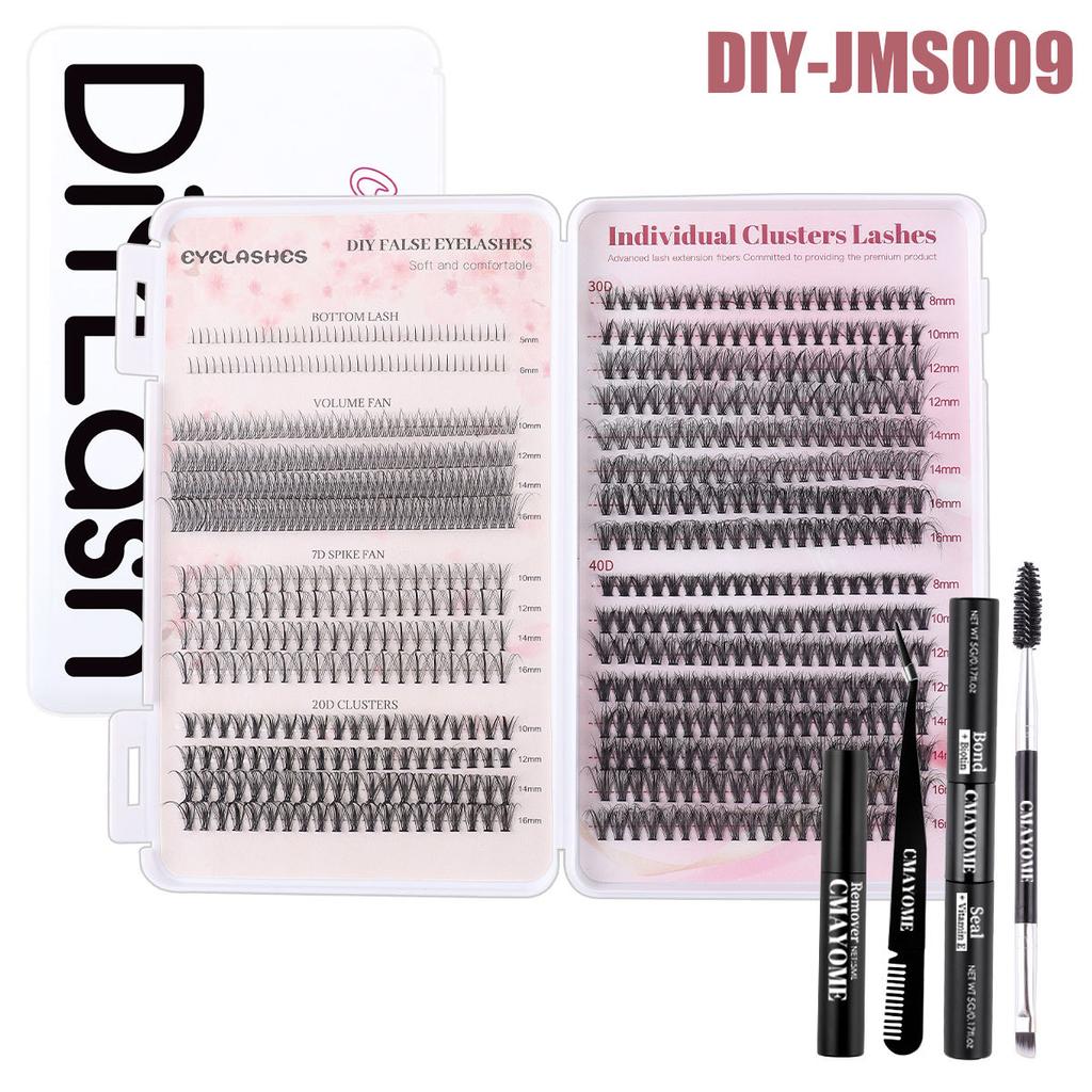 Diy Single Tuft False Eyelashes Fluffy Thick Eyelashes 30 + 40D Mixed Dress Eyelash Book Set