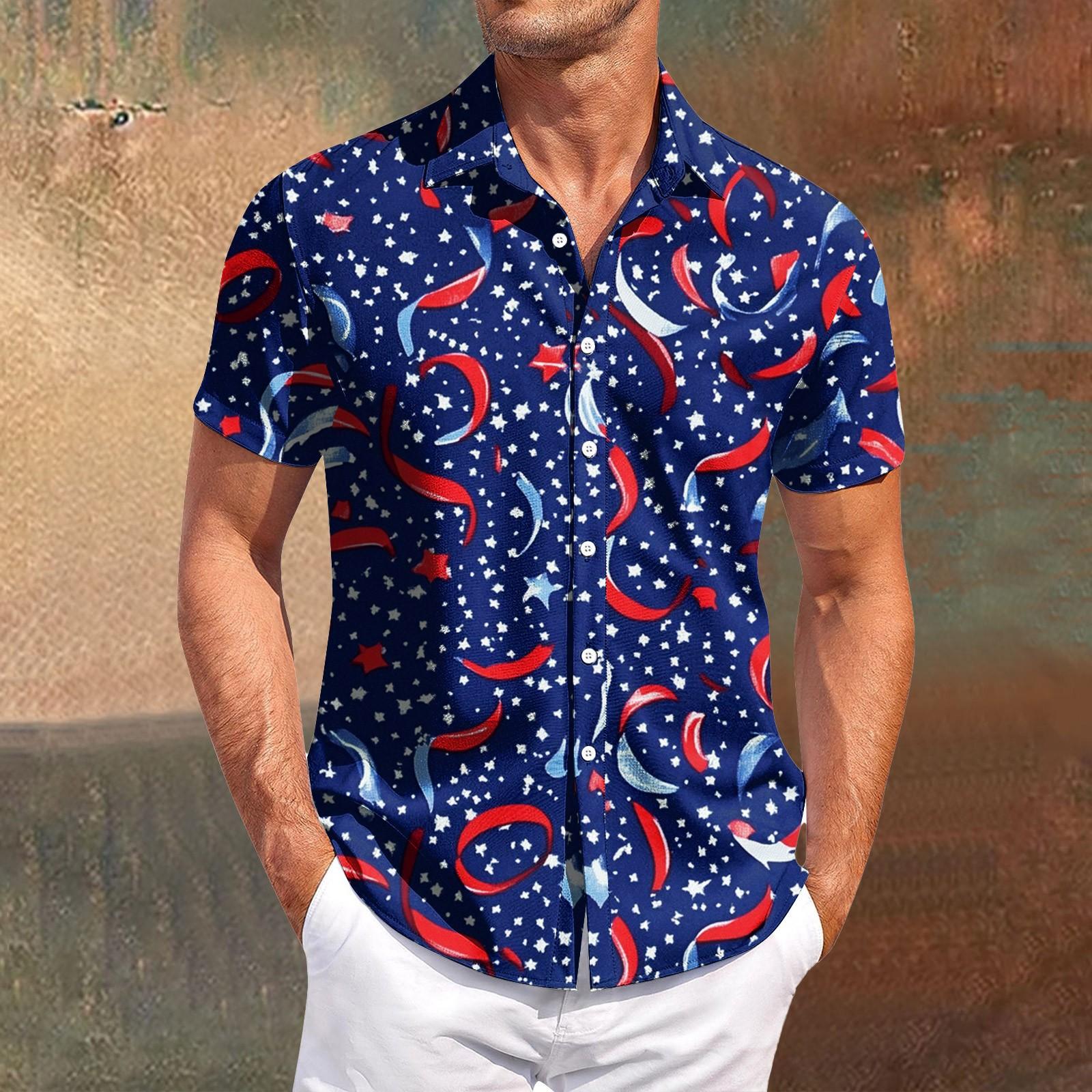 

Мужская повседневная рубашка с короткими рукавами, приталенная, модная, с принтом в клетку XXL синий