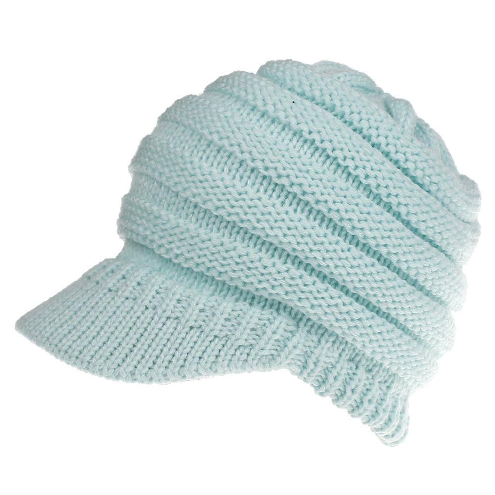 Ins neue gestrickte Baseballkappe für Damen ohne Logo offene Zopfmütze Hüte für Damen und Herren Skisportmütze