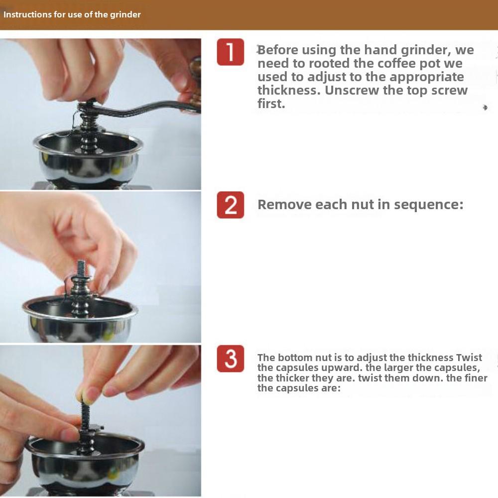 Small Hand Grinder Coffee Grinder Coffee Bean Grinder Manual Wooden Household Grinder Italian Coffee Machine
