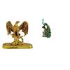 Peacock Figurine Animal Sculpture Modern Art Ornament Resin Statue Collection Elegant Tabletop Home