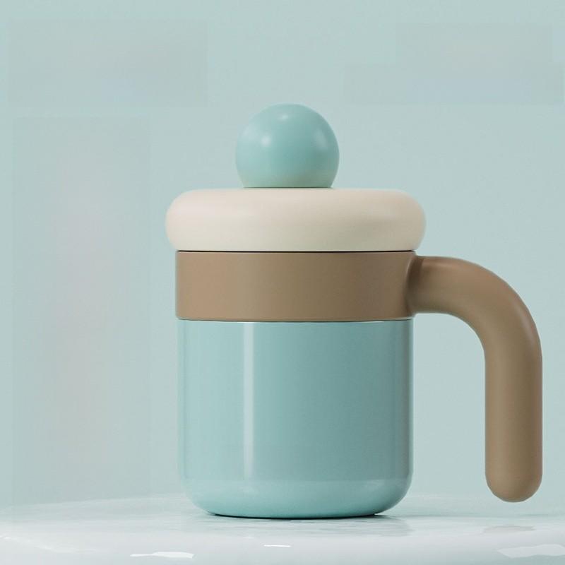 Insulated Travel Mug With Carry Handle For Outdoor And Home Use