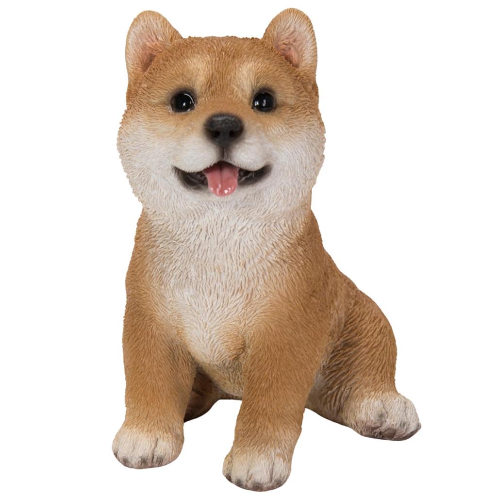 Woobia Sitting Shiba Inu Puppy 9 X X Cm Doll Figurine Ornament Animal Garden Decoration Dog Left-Facing 6.8 9.5 H21415-1