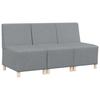 Modular Armless Sofa 3 Pcs Light Grey 55 X 74 X 82 Cm Fabric