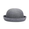 ZHENYUEQI Parent-Child Imitation Wool Felt British Round Top Hat