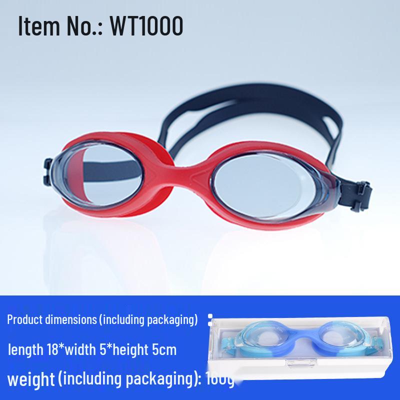 Kids' Anti-Fog High-Definition Swim Goggles with Flat Lens - Boys & Girls Diving Goggles