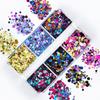 Nail Sequins,Nail Art Flake,Nail Glitter Paillette Mixed Round,3D Nail Art Stickers for Nail Decoration DIY Resin Mold