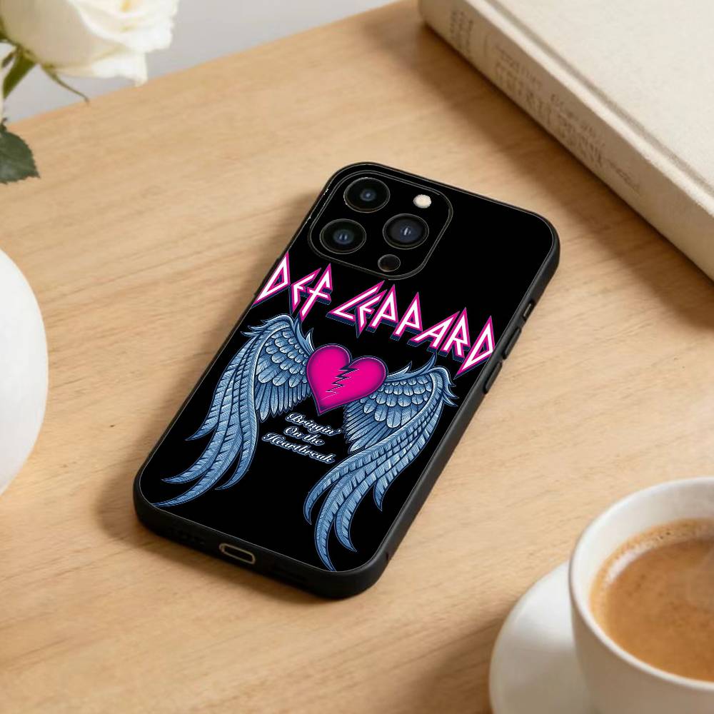 

Hot rock band D-Def leppard Phone Case For iPhone 17 16 15 14 13 12 Max Plus Silicone Black Cover iPhone13PROMAX