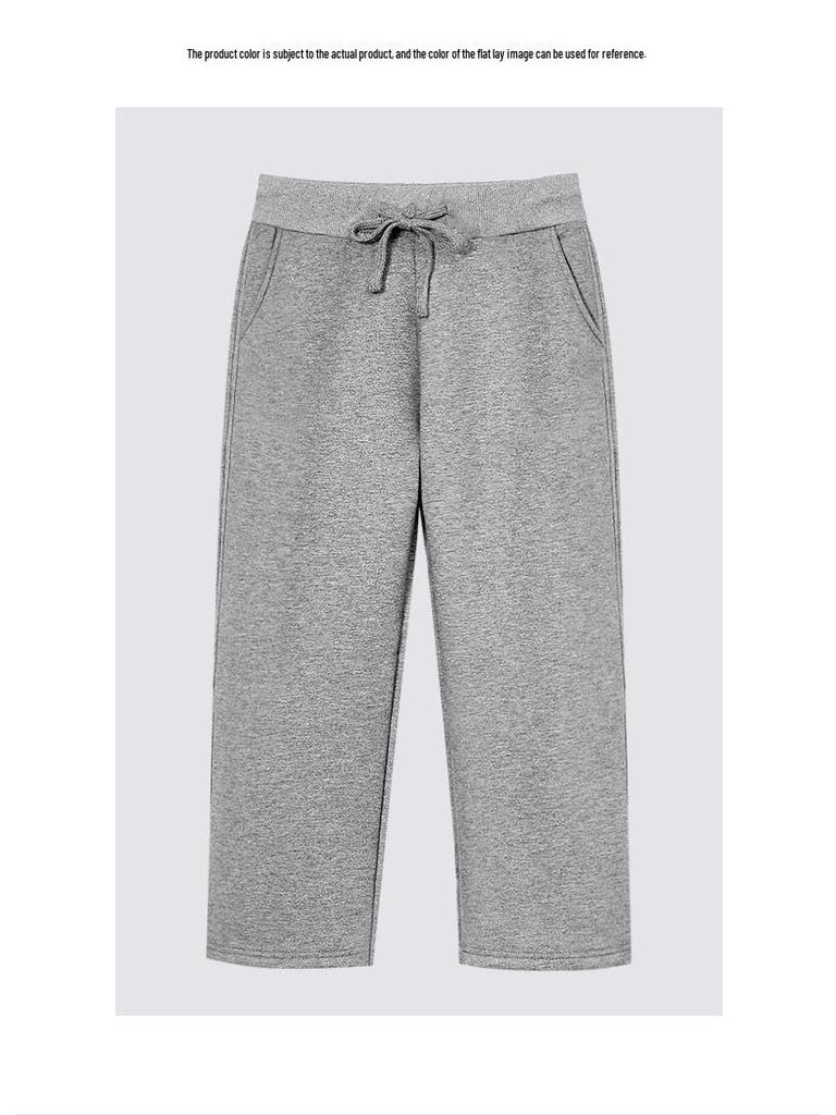 Kids' Navy Blue Fleece Sports Pants - Thick, Grey, Lambswool, Primary School Uniform Pants for Autumn/Winter