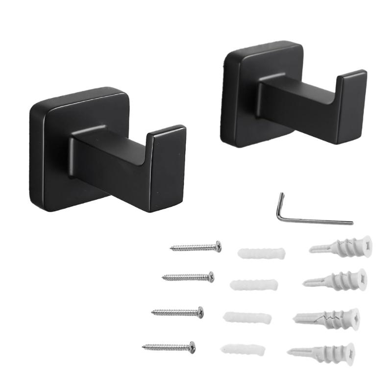 

Set Of 2 Practical Towel Hook Large Capacity Wall Mounted For Home And Garage 1