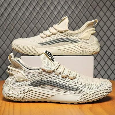 New Men's Shoes Summer Mesh Sports Shoes Flying Knitted Breathable Running Shoes Casual Shoes Outdoor Shoes