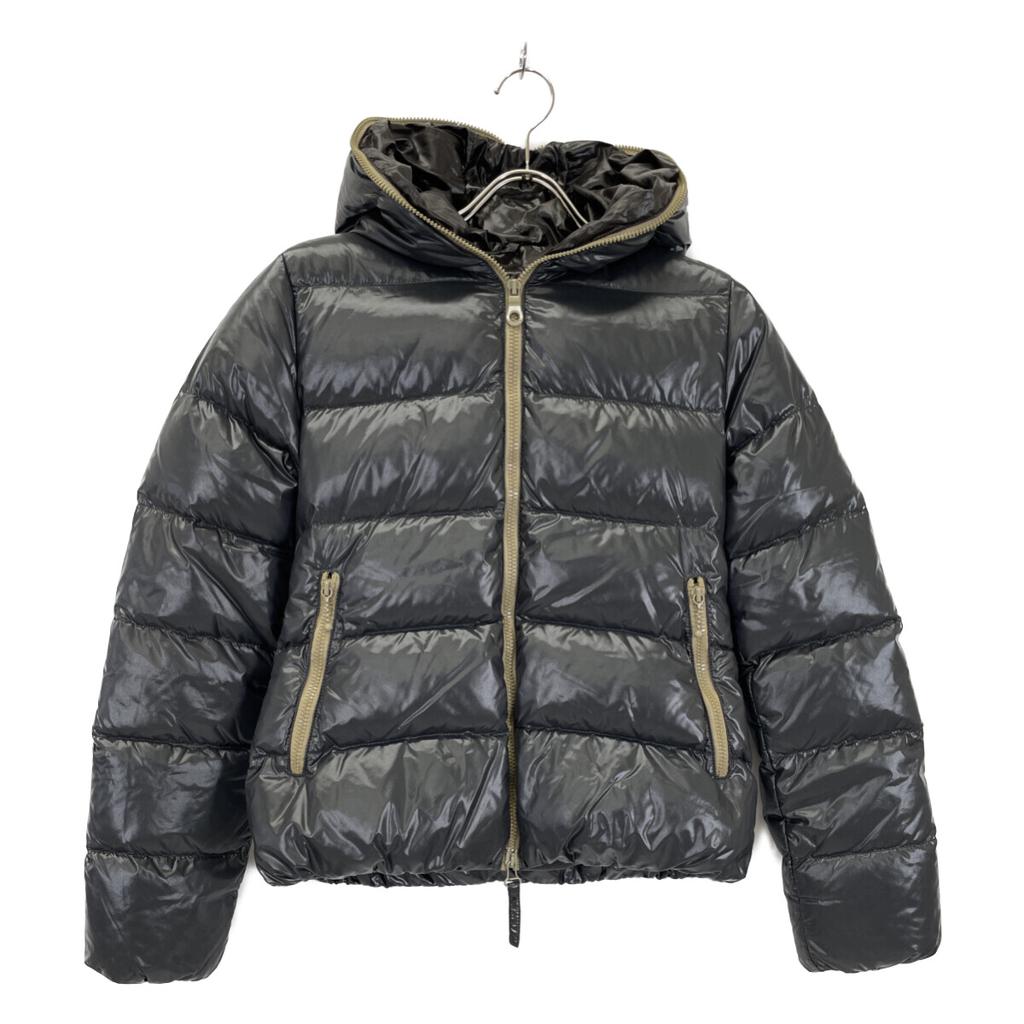 DUVETICA Black Thia Full-Zip Hooded Down Jacket Jacket 40 Dark grayUsed