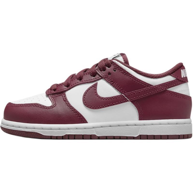 Nike Dunk Anti-Slip Wear-Resistant Low-Top Kids' Skateboarding Shoes Red White Children Aged 3-7 Years Old Sneakers FB9108-115