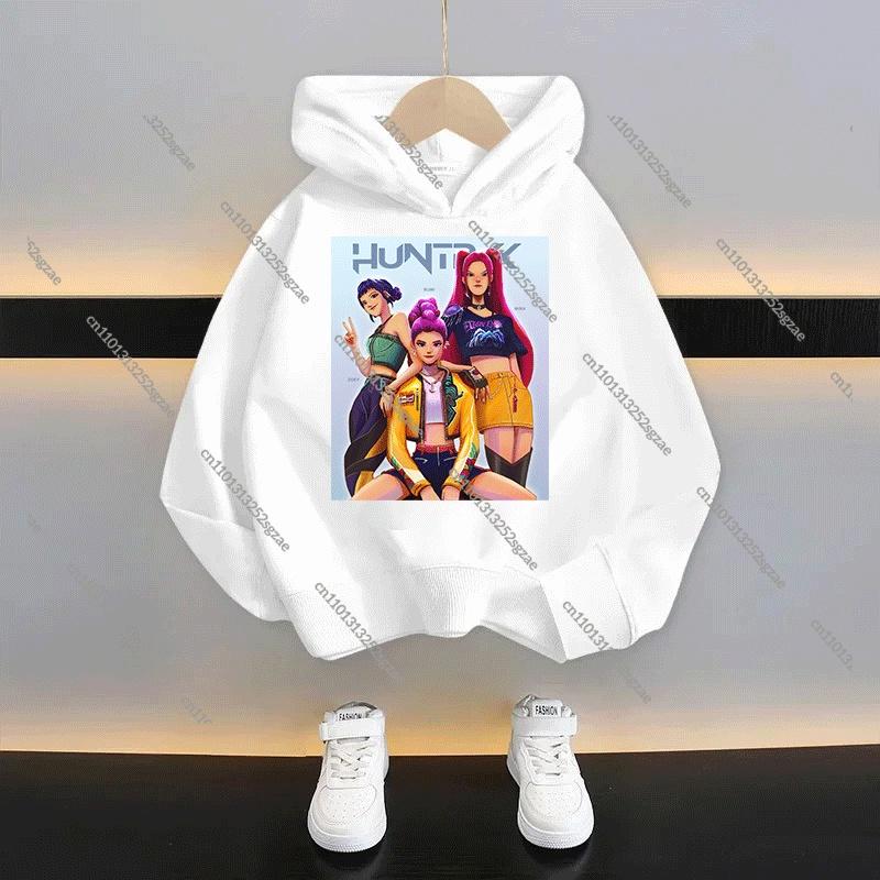 KPop Lovci démonů Dětská kreslená mikina s kapucí 2025: Stylový unisex pulovr pro kluky a holky, ležérní mikina v novém stylu