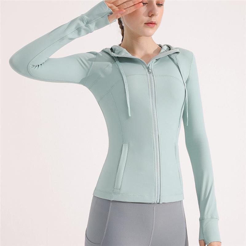 

Women s Quick-Dry Brushed Yoga Jacket: Breathable, Slim-Fit, Hooded Sports Top for Running and Fitness Medium зелёный
