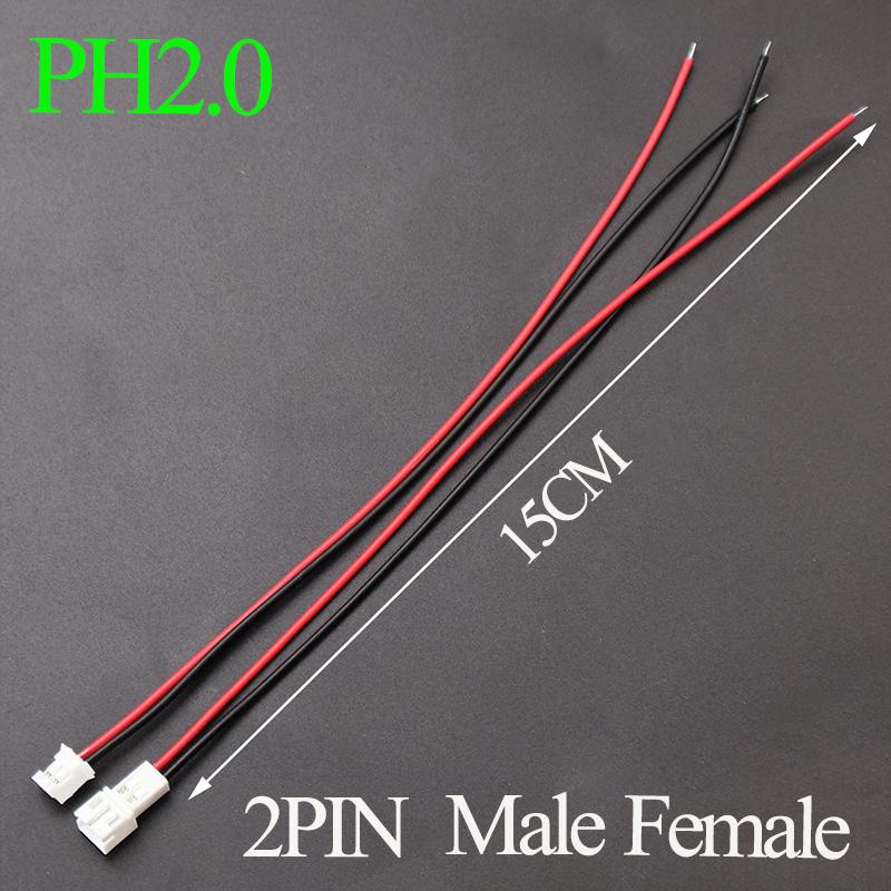 1Pair PH 2.0mm XH2.54MM  2/3/4/5/6 Pin  Female Male Plug / PH2.0 XH2.54MM   Terminal Socket Wires Cables Connector 26AWG 15CM