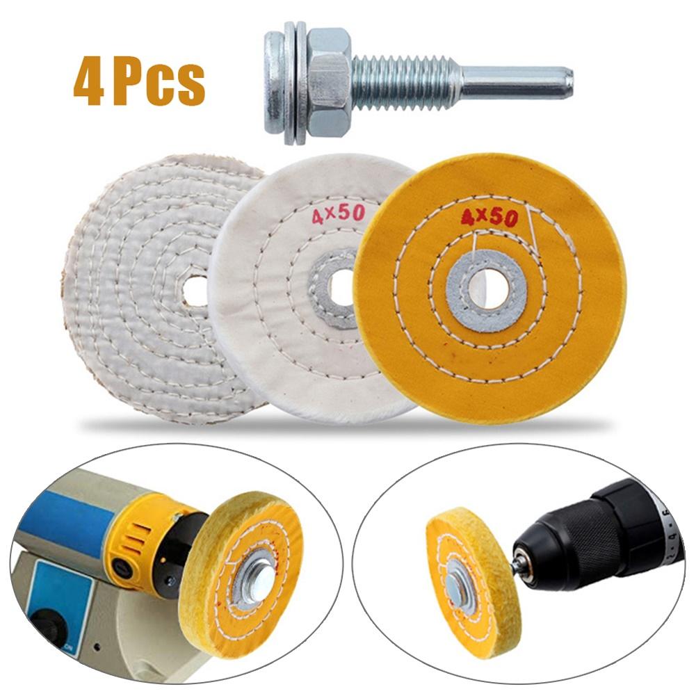 High Quality Polishing Wheels Diameter: 4 Inch/100mm Pure Cotton Cloth For Bench Grinder Electric Drill Abrasive Tools.