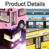 1/36 Scale Double Decker Bus Toy Car Model Alloy Diecast Sound Light Pull Back Doors Opened Vehicles Collectibles Birthday Gift