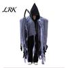 Stage Performance Ghost Cloak Grim Reaper Hooded for Men Women, Adult Scary Gothic Gauze Cape Wizard Cape, Halloween Cosplay Costume Masquerade Party