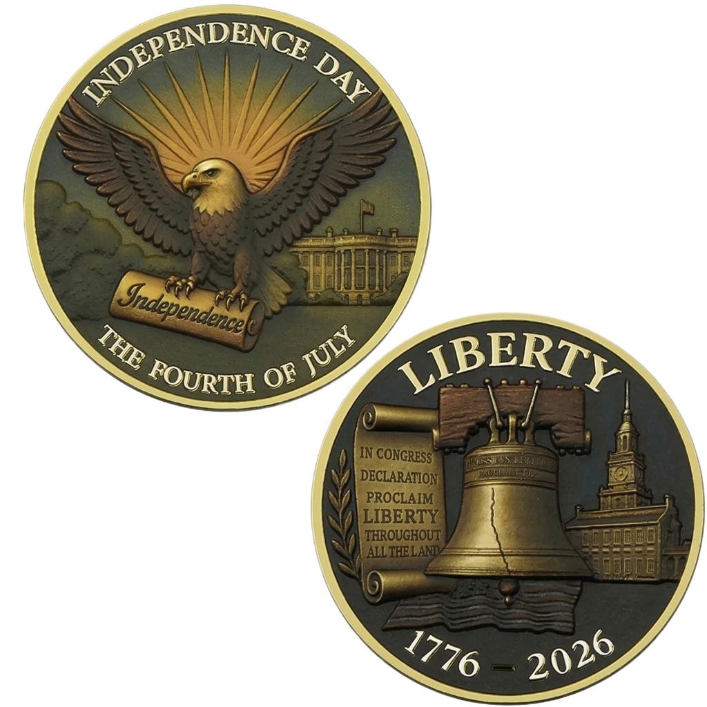 Monkey Redemption Commemorative Coin, 4cm, With Obverse And Reverse Sides.