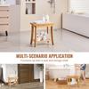 Bamboo Shower Bench 19.1 X 11.3 X 18.3 In Shower Stool Chair for Bathroom