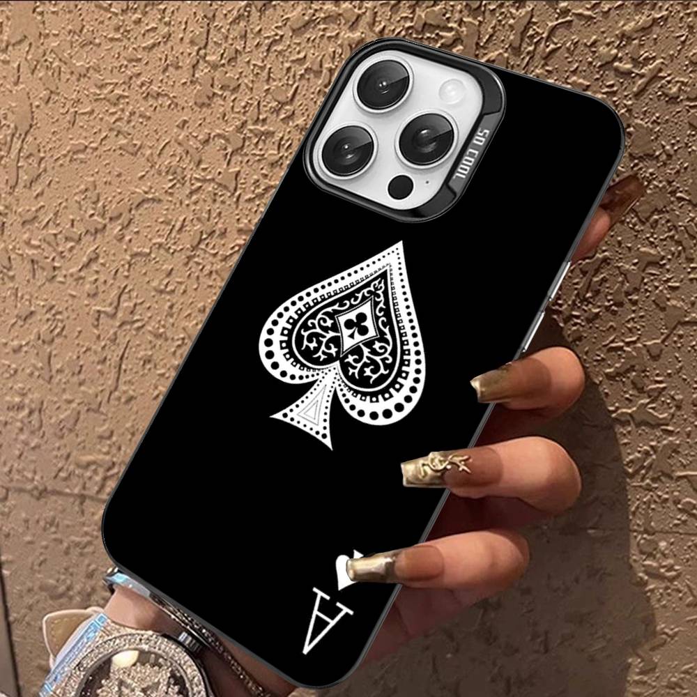Poker Pattern Game Color Phone Case For IPhone 17 16 15 14 13 12 11 Pro Max Plus Pro Shell