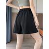 Sweet Student Small High Waist Ice Silk Linen A- Line Loose Linen Wide Casual Wide-Leg Shorts Hot Pants Yamamoto Pants