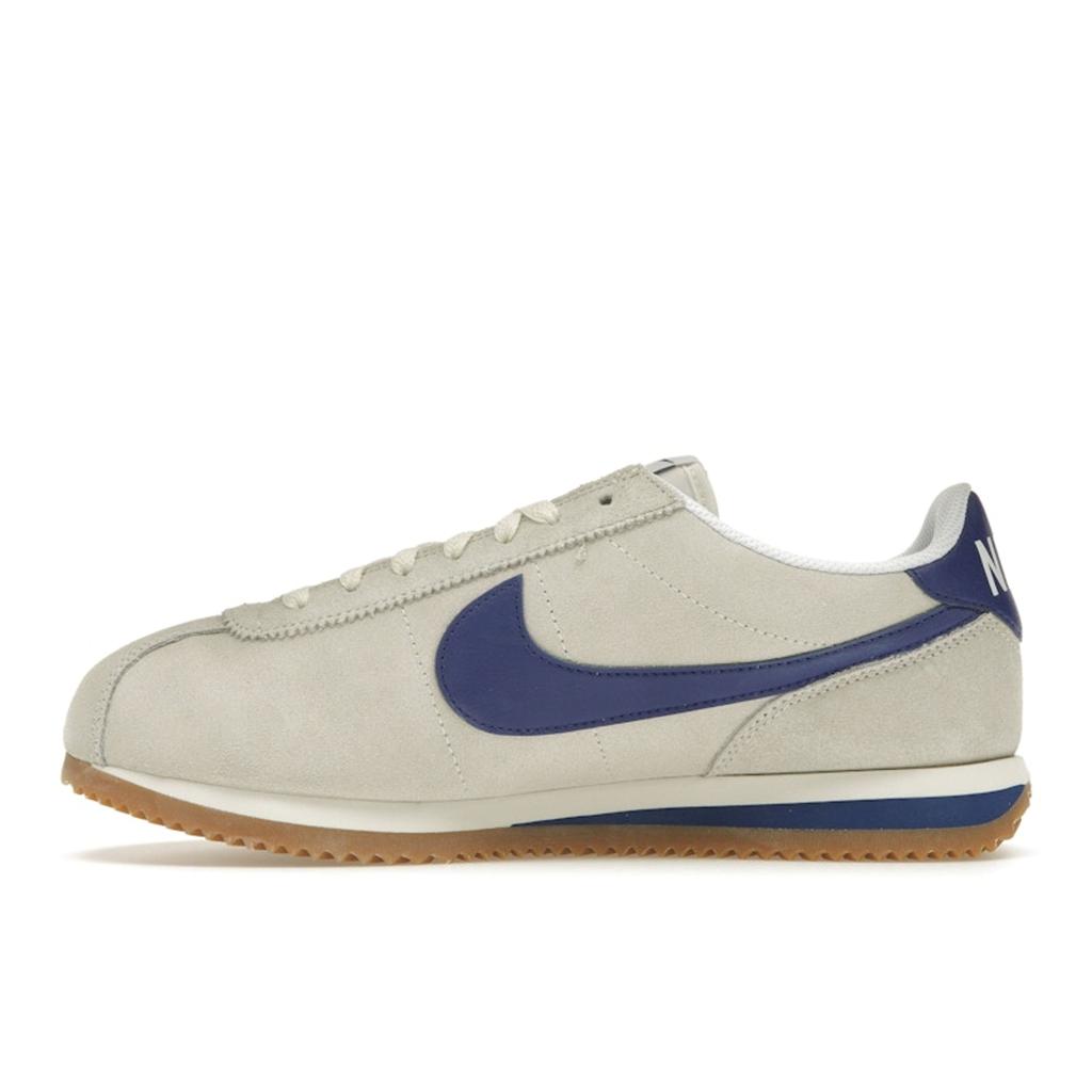 Nike Cortez Departament Sportowy Damskie Sneakersy Kremowe Blado-Kość Słoniowa Głęboki Królewski Niebieski FQ8108-110
