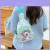 Cartoon Unicorn Rainbow Ice Cream Diamond Printed Childrens Chest Bag For Kids School Use