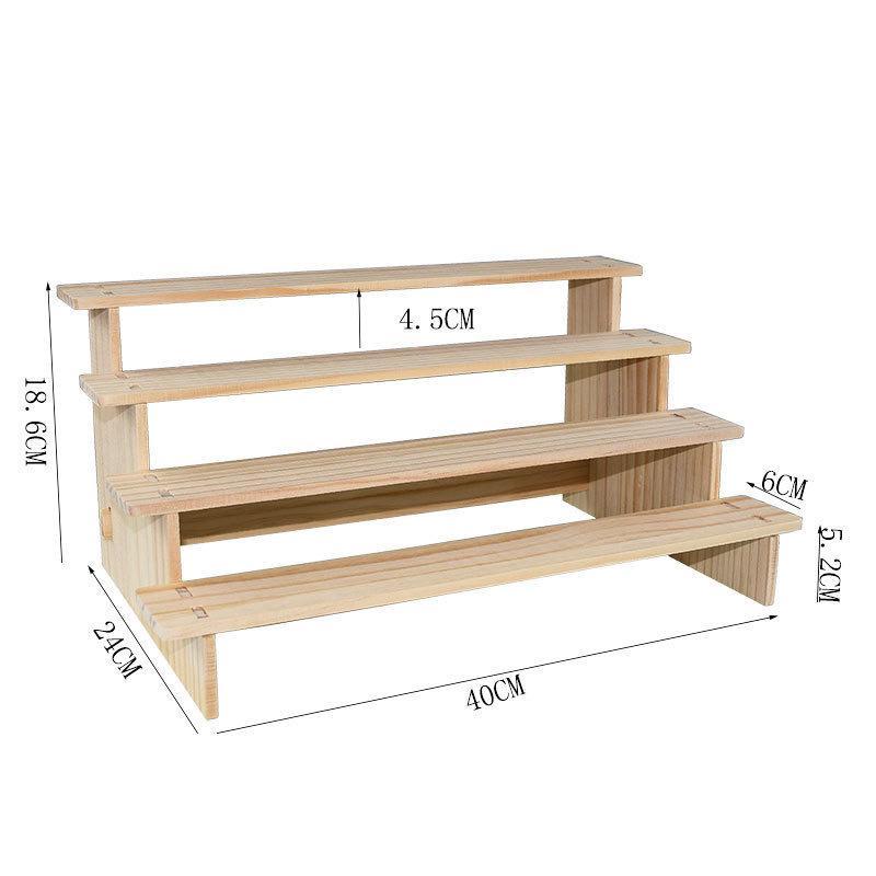 Rustic Wooden Display Riser 1Pcs Decorative Stand for Dessert Figurines Jewelry Organization Wedding Party Decor