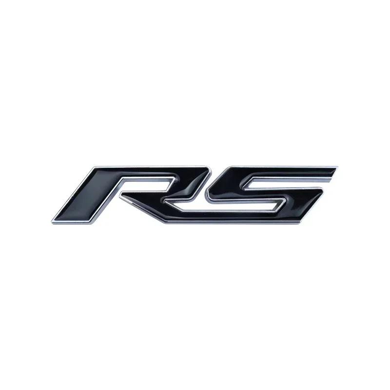 3D Metal Red Black Logo RS Emblem Letters Car Badge Trunk Decal For Chevrolet Chevy Blazer Onix Sonic RS Stikcer Accessories CI5