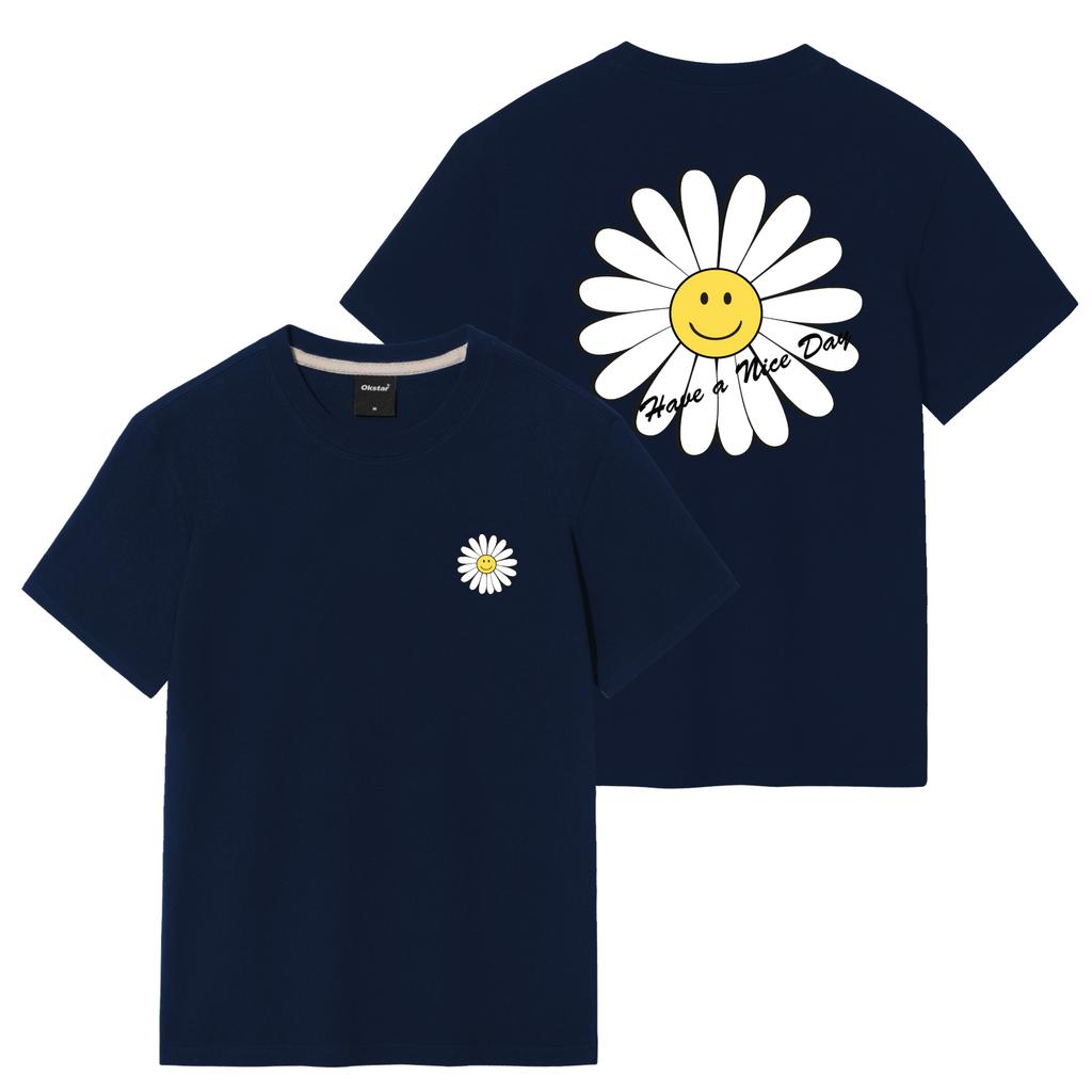OKSTAR Nice Day Flower Short Sleeve Tee
