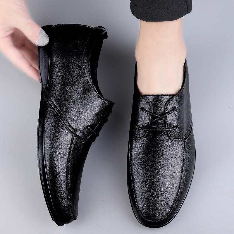 Mode Herrenschuhe Schnürschuhe Klassische Retro Echtleder Schuhe Herren Oxfords Kleider Business Büro Ballerinas schwarz Herren Hochzeitsparty Schuhe